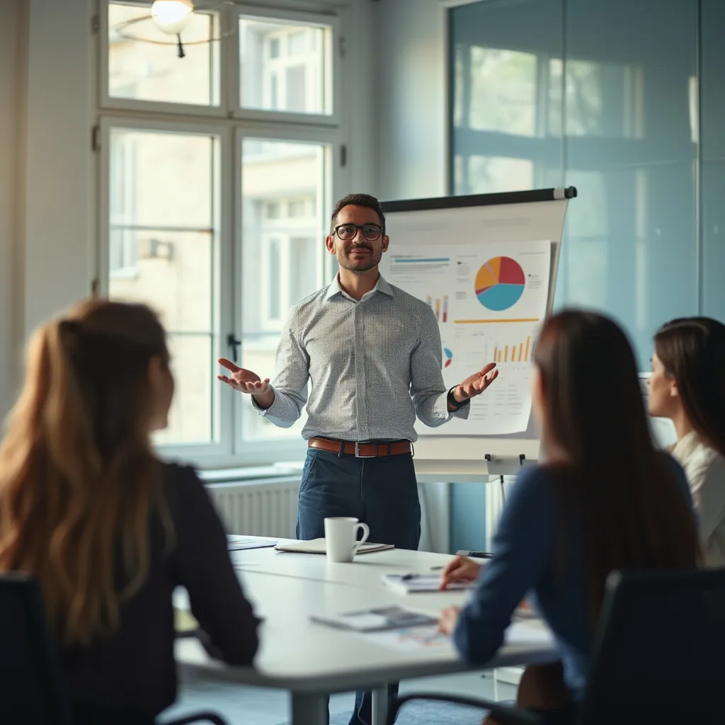 Imagen de galería: consultor presentando a clientes